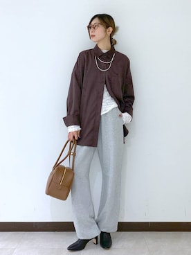 「アイテム（Tシャツ/カットソー）」を使った、ERIKA (BABYLONE)さん（レディース・166cm・30代）の秋コーディネート