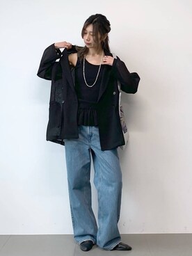 「upperhights（アッパーハイツ）のアイテム（パンツ）」を使った、ERIKA (BABYLONE)さん（レディース・166cm）の春コーディネート