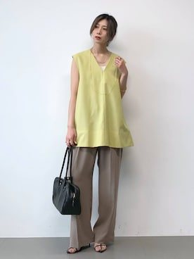 「Tony Bianco（トニービアンコ）の【TONY BIANCO】TASTサンダル（サンダル、ブラック系）」を使った、ERIKA (BABYLONE)さん（レディース・166cm）の春コーディネート