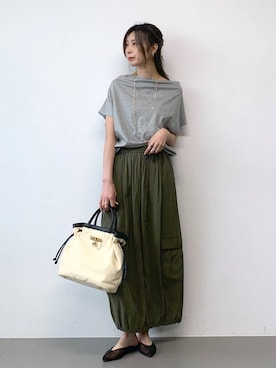 「CORSO ROMA，9（コルソローマ）のアイテム」を使った、ERIKA (BABYLONE)さん（レディース・166cm）の春コーディネート