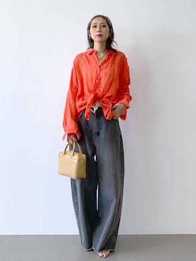 「WANDERUNG（ワンデルング）の【WANDERUNG】HEARTベルト（ベルト）」を使った、ERIKA (BABYLONE)さん（レディース・166cm・30代）の夏コーディネート