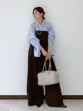 「アイテム（オールインワン・サロペット）」を使った、ERIKA (BABYLONE)さん（レディース・166cm・30代）の秋コーディネート