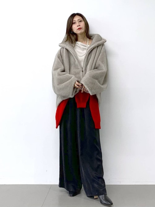 BABYLONE（バビロン） tシャツ 「洗濯可」ベロアドレーププルオーバー