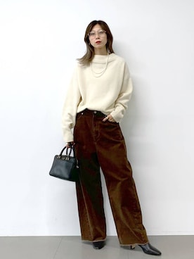 「アイテム（ボストンバッグ）」を使った、ERIKA (BABYLONE)さん（レディース・166cm・30代）の冬コーディネート