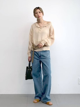 「AULENTTI（オウレンティ）のアイテム」を使った、ERIKA (BABYLONE)さん（レディース・166cm）の春コーディネート