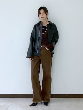 「アイテム（カバーオール）」を使った、ERIKA (BABYLONE)さん（レディース・166cm）の秋コーディネート