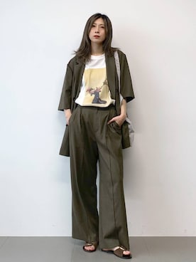 「BABYLONE（バビロン）のアイテム（ジャケット/アウター）」を使った、ERIKA (BABYLONE)さん（レディース・166cm）の春コーディネート