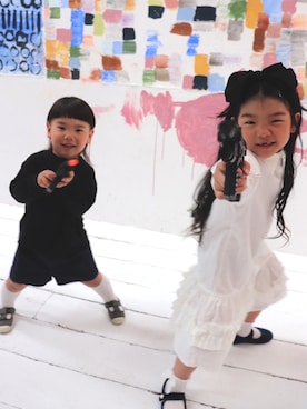 「アイテム（ワンピース/ドレス）」を使った、omedetaさん（キッズ・100cm）の秋コーディネート