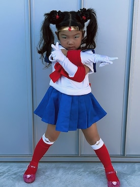 「アイテム（サンダル）」を使った、omedetaさん（キッズ・100cm）の秋コーディネート