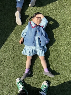 「Cienta（シエンタ）のアイテム（スニーカー）」を使った、otakaraさん（キッズ・90cm）の夏コーディネート
