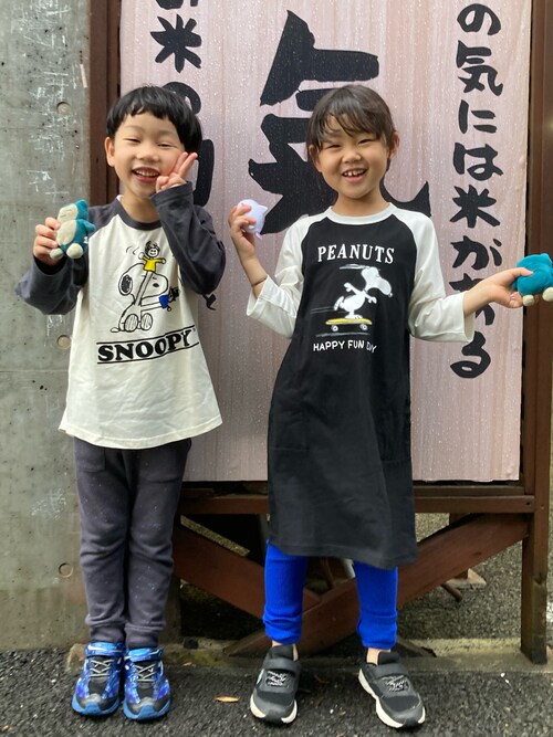 あかねくん&たっくん|PEANUTSのTシャツ/カットソーを使ったコーディネート - WEAR