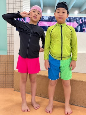 「pairmanon（ペアマノン）のアイテム」を使った、あかねくん&たっくんさん（キッズ・135cm）の秋コーディネート