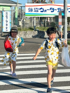 「アイテム（シューズ、その他）」を使った、あかねくん&たっくんさん（キッズ・129cm）の夏コーディネート