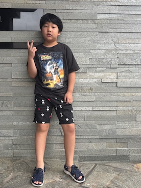 「BREEZE（ブリーズ）のアイテム」を使った、あかねくん&たっくんさん（キッズ・135cm）の秋コーディネート