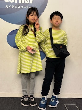 「Avail（アベイル）のアイテム」を使った、あかねくん&たっくんさん（キッズ・133cm）の春コーディネート