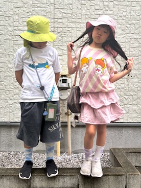 「アイテム（ソックス/靴下）」を使った、あかねくん&たっくんさん（キッズ・131cm）の秋コーディネート
