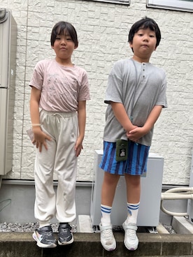 「ZARA（ザラ）のアイテム」を使った、あかねくん&たっくんさん（キッズ・135cm）の秋コーディネート