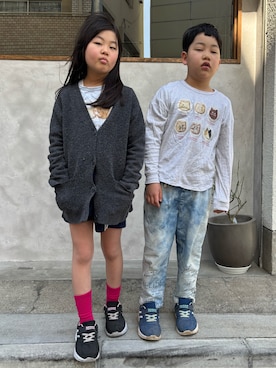 あかねくん&たっくんさん(キッズ・133cm)の冬コーディネート