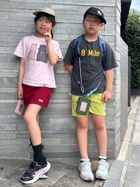 「MARKEY'S（マーキーズ）のアイテム」を使った、あかねくん&たっくんさん（キッズ・135cm）の夏コーディネート
