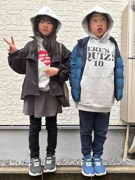 あかねくん&たっくんさん(キッズ・133cm)の冬コーディネート