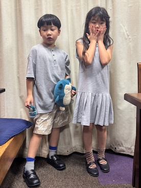 「アイテム（ワンピース/ドレス）」を使った、あかねくん&たっくんさん（キッズ・129cm）の夏コーディネート