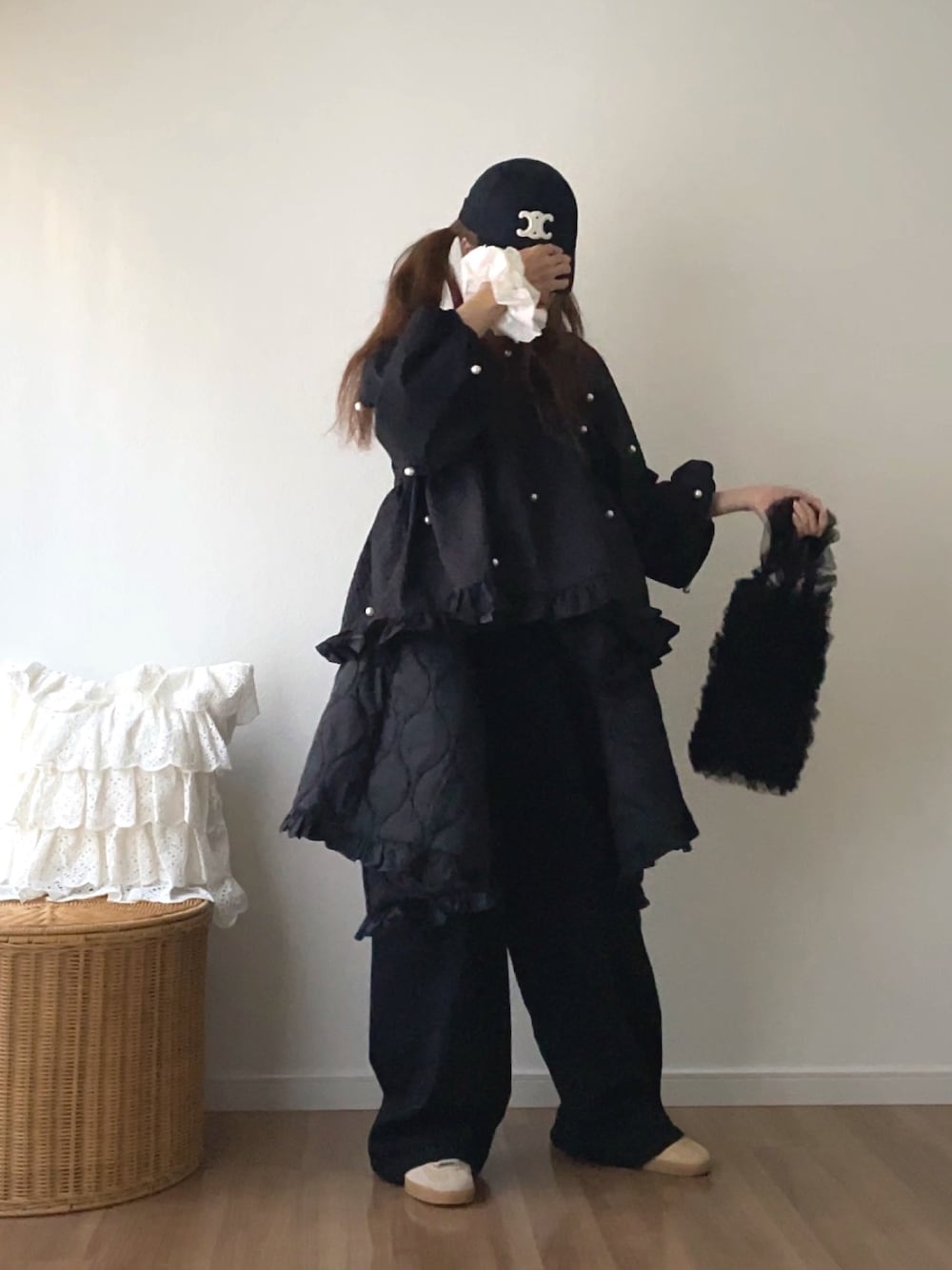 marryme カジュアルパンツ ブラック MARRYME LOGO PANTS | MARRY ME