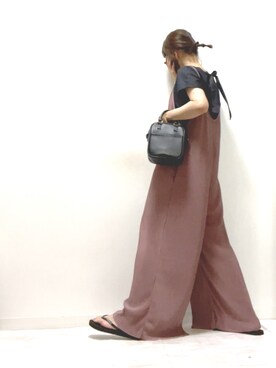 「Calvin Klein（カルバン・クライン）のアイテム（ビーチサンダル）」を使った、norimamiさん（レディース・160cm）の夏コーディネート