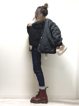 「ECRIRE（エクリール）のアイテム（ブルゾン）」を使った、norimamiさん（レディース・160cm）の冬コーディネート