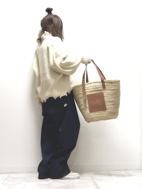 「LOEWE」｜「アイテム（ラッピングキット）」を使った、norimamiさん（レディース・160cm）の冬コーディネート
