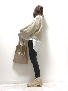 「Factor=（ファクターイコール）のアイテム（バッグ）」を使った、norimamiさん（レディース・160cm）の秋コーディネート