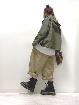 「and R（アンドアール）のアイテム（パンツ）」を使った、norimamiさん（レディース・160cm）の秋コーディネート