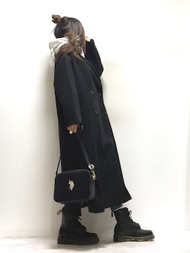 「ap retro（アプレトロ）のアイテム（チェスターコート）」を使った、norimamiさん（レディース・160cm）の秋コーディネート