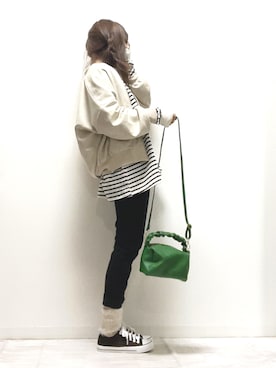 「UNIQLO（ユニクロ）のウルトラストレッチジーンズ（デニムパンツ）」を使った、norimamiさん（レディース・160cm）の春コーディネート