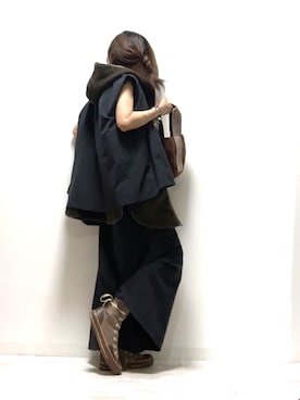 「秋先取りコーデ」｜「アイテム（ラッピングキット）」を使った、norimamiさん（レディース・160cm）の夏コーディネート
