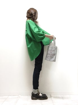 「MAISON DE REEFUR（メゾンドリーファー）のアイテム（トートバッグ）」を使った、norimamiさん（レディース・160cm）の春コーディネート