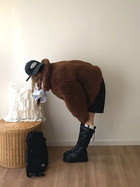 「アイテム（ラッピングキット）」を使った、norimamiさん（レディース・160cm）の冬コーディネート