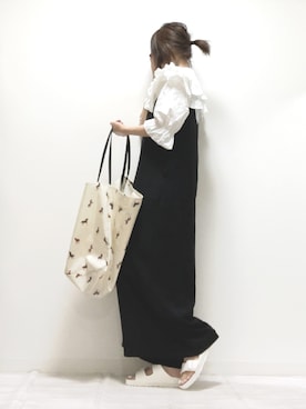 「sakishimatokyo（サキシマトーキョー）のアイテム（オールインワン・サロペット）」を使った、norimamiさん（レディース・160cm）の夏コーディネート