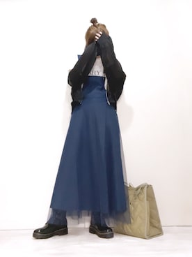 「ap retro（アプレトロ）のアイテム（ブルゾン）」を使った、norimamiさん（レディース・160cm）の夏コーディネート