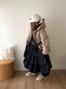 「アイテム（ラッピングキット）」を使った、norimamiさん（レディース・160cm）の冬コーディネート