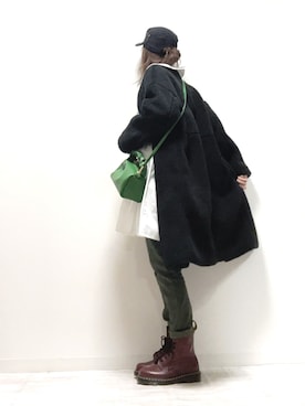 「SUGAR BISKET（シュガービスケット）のアイテム（その他アウター）」を使った、norimamiさん（レディース・160cm）の冬コーディネート