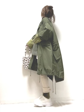 「キルトジャケット」｜「アイテム（モッズコート）」を使った、norimamiさん（レディース・160cm）の秋コーディネート