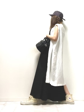 「Lisa Larson（リサラーソン）のアイテム」を使った、norimamiさん（レディース・160cm）の夏コーディネート