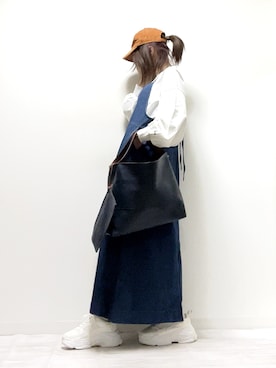 「Lee（リー）のアイテム（セットアップ）」を使った、norimamiさん（レディース・160cm）の秋コーディネート