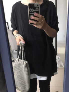 「JEANASIS（ジーナシス）のツナギリング/944283（リング）」を使った、ayuさん（レディース・150cm）の夏コーディネート