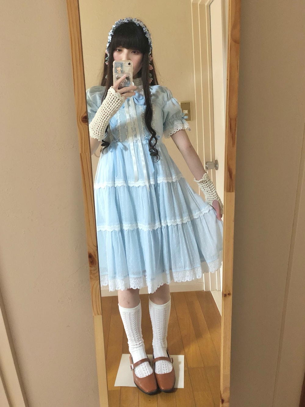 「ロリータ、甘ロリ」｜「BABY,THE STARS SHINE BRIGHTのアイテム（ワンピース、ブルー系）」を使った、ララさん（レディース・157cm）の夏コーディネートの1枚目の写真