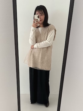 「アイテム（ベスト）」を使った、kirimuraさん（レディース・158cm・30代）の秋コーディネート