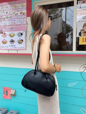 「アイテム（ボストンバッグ）」を使った、りょんさん（レディース・165cm）の夏コーディネート