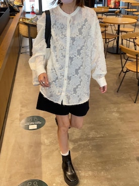 「CLEA（クレア）のアイテム（パンツ）」を使った、りょんさん（レディース・165cm）の秋コーディネート