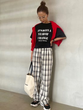 「at12:03（アットイチニーゼロサン）のアイテム」を使った、りょんさん（レディース・165cm）の夏コーディネート