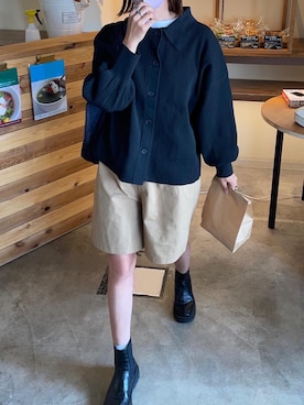 「アイテム（チノパンツ）」を使った、りょんさん（レディース・165cm）の秋コーディネート